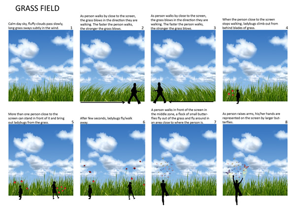 Interactive Media Wall storyboards